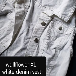COPY - Wallflower white denim vest